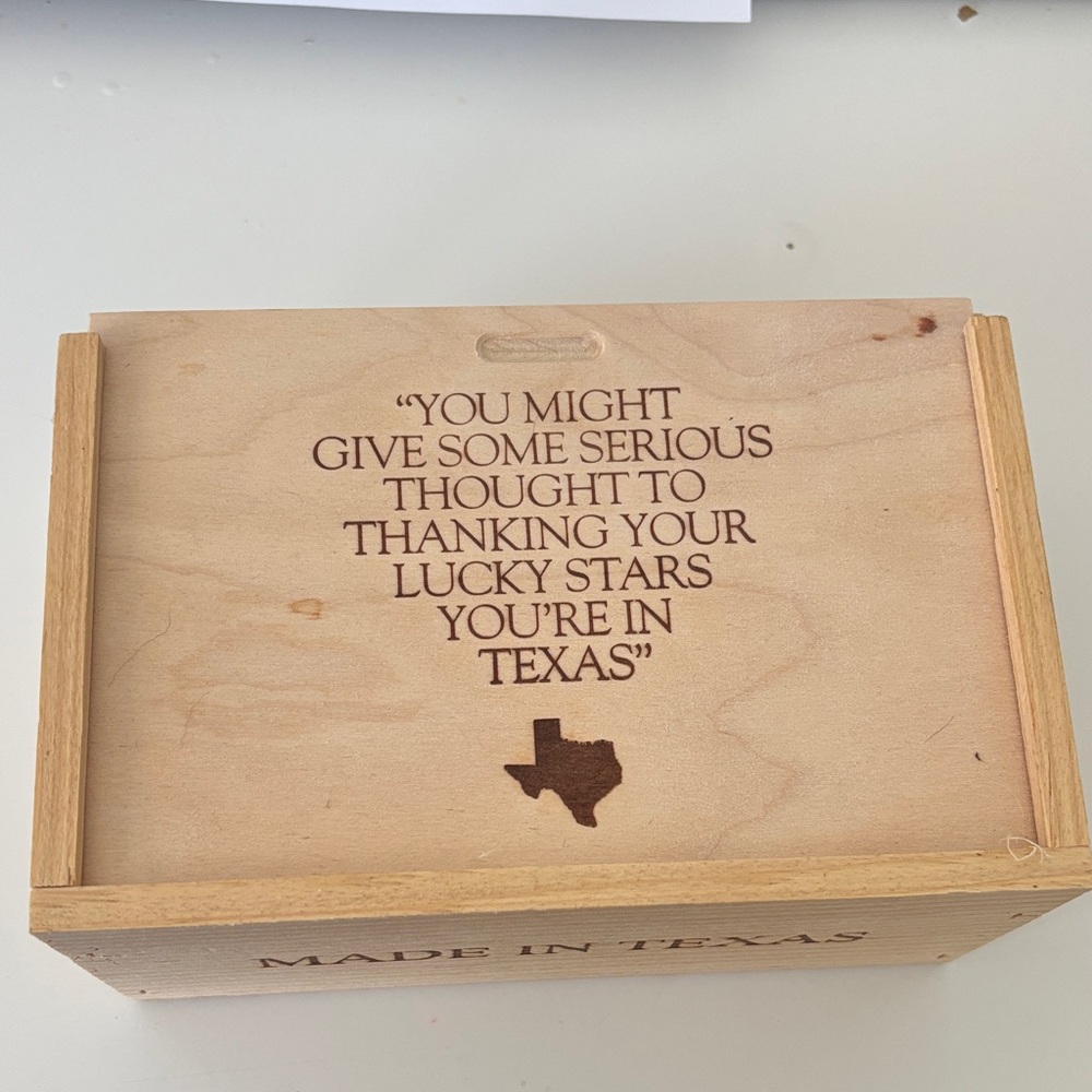 Made in Texas Wooden Box EUC
